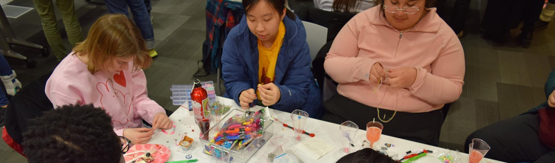 People sitting around a table.